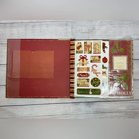 Christmas Scrapbook Album “Deck the Halls" Holiday Memory Book Merry Memories - Picture 5 of 13
